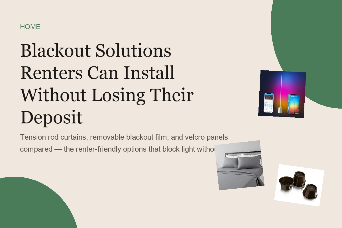 Blackout Solutions Renters Can Install Without Losing Their Deposit