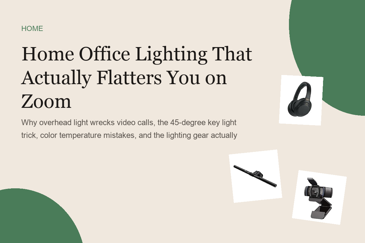 Home Office Lighting That Actually Flatters You on Zoom