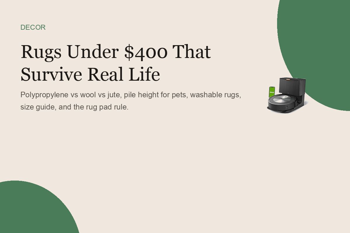 Rugs Under $400 That Survive Real Life