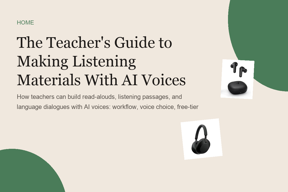 The Teacher's Guide to Making Listening Materials With AI Voices